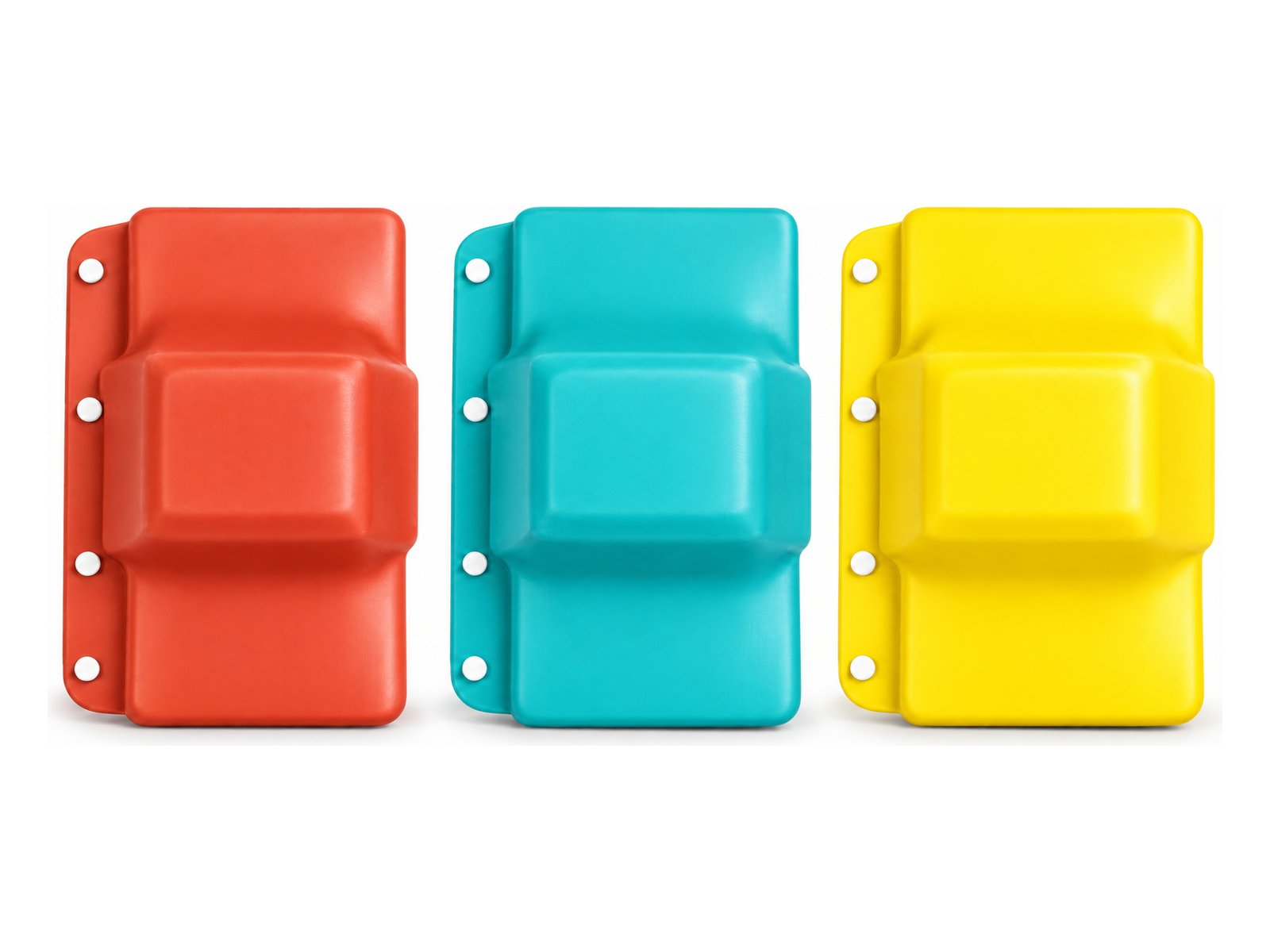 KTG busbar joint boxes in red, teal-green and yellow